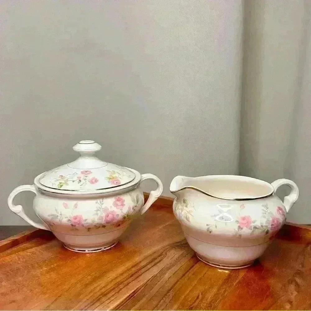Roselyn | Vintage Cream and Sugar Porcelain Set